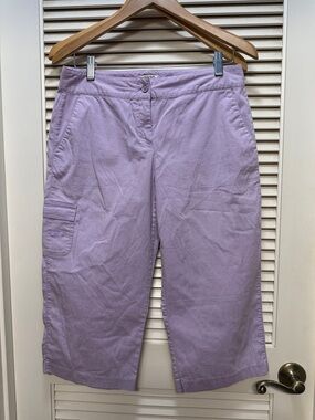 Izod Light Lilac Women's Button-Front capris